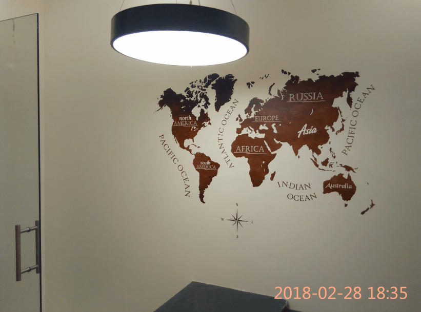 World Map Wall Decal Dezine - Ikea World Map Wall Sticker